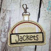 Football Key Fob ITH Embroidery Design